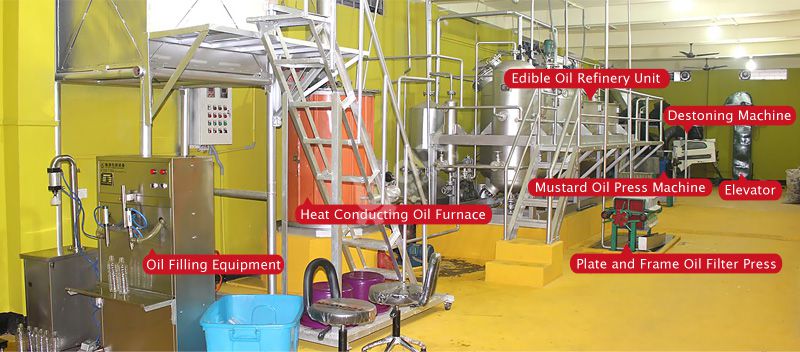 small complete mustard oil making plant